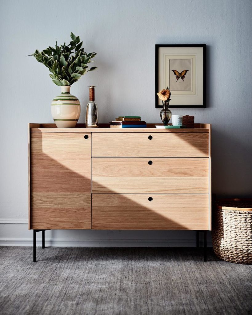 Dresser with decor on top