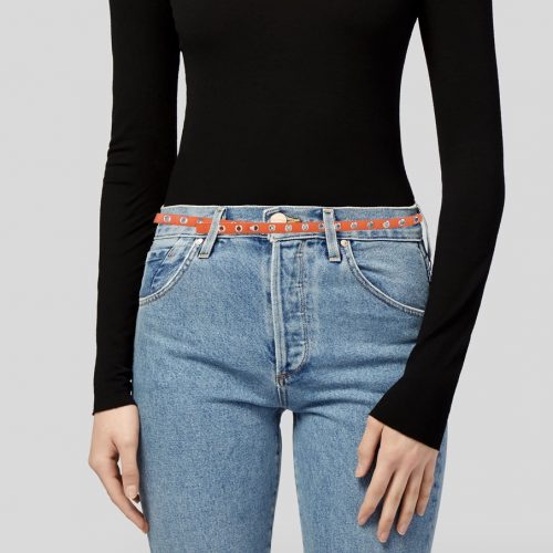Chanel CC Grommet Skinny Belt