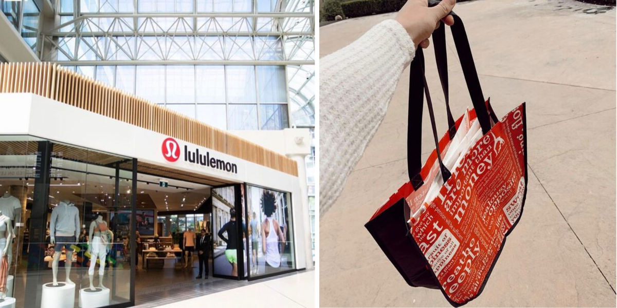 if you order lululemon online do you still get a bag
