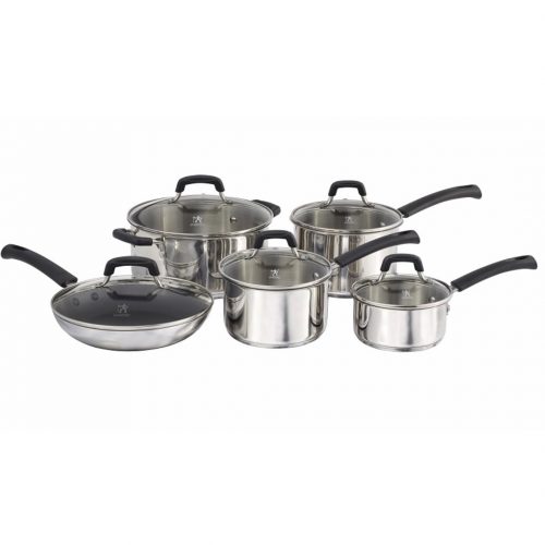 Henckels Kitchen Elements 10 Piece Stainless Steel Cookware Set