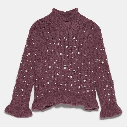 Zara Alpaca Blend Pearl Sweater