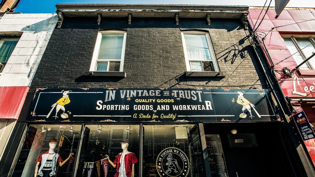 in vintage we trust store front