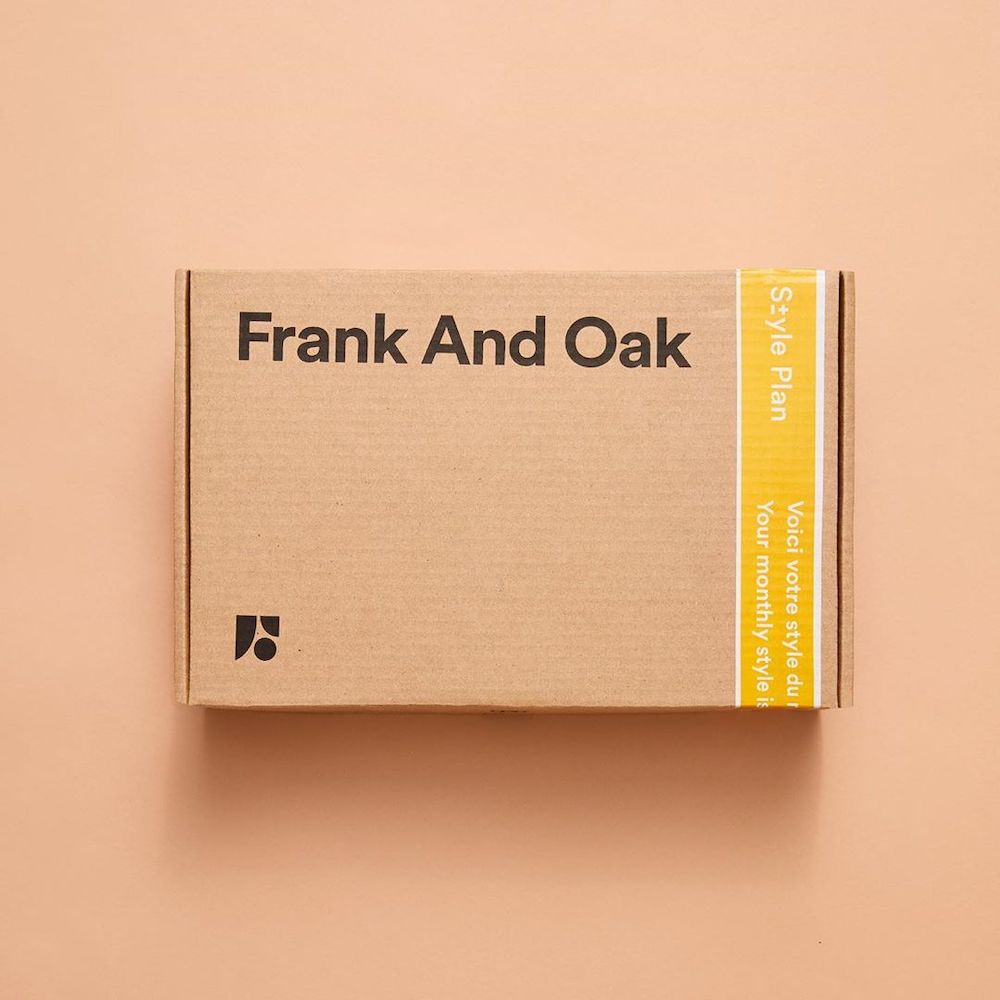 Frank and Oak men's subscription box