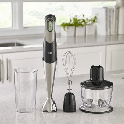 Braun MultiQuick 7 Smart Speed Hand Blender with Beaker, Whisk and Chopper