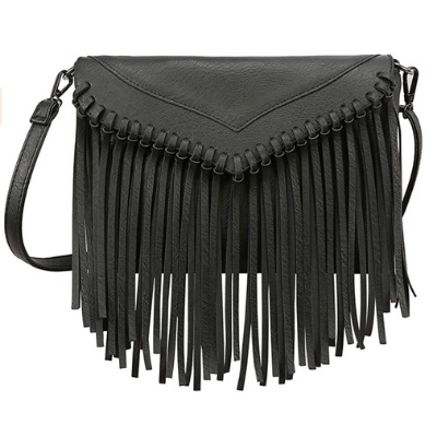 HDE Leather Envelope Fringe Shoulder Bag Tassel Crossbody