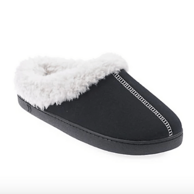 ISOTONER Jersey Hoodback with Sherpasoft Slippers