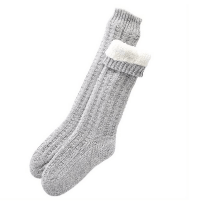 Box Stitch Reading Socks™ GREY