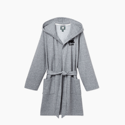 Roots Salt and Pepper Hooded Robe