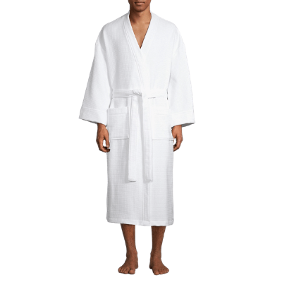 Sykooria Men’s Bathrobe Soft Warm Terry Hooded Toweling Robe Full Length Dressing Gown with Robe Belt Perfect for Hotel SPA Shower 