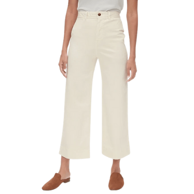 High Rise Wide-Leg Crop Khakis