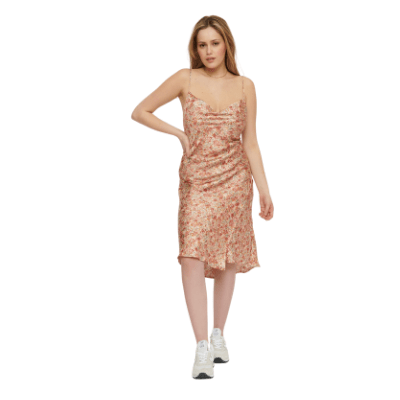 Cowl Neck Satin Slip Dress