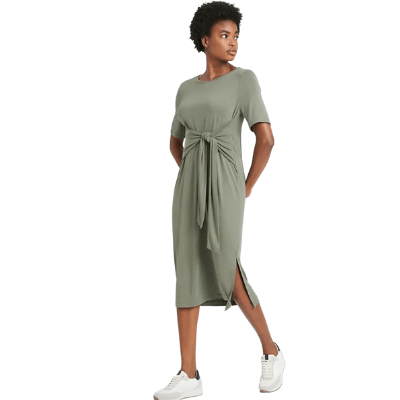 Sandwash Modal Twist-Front Dress