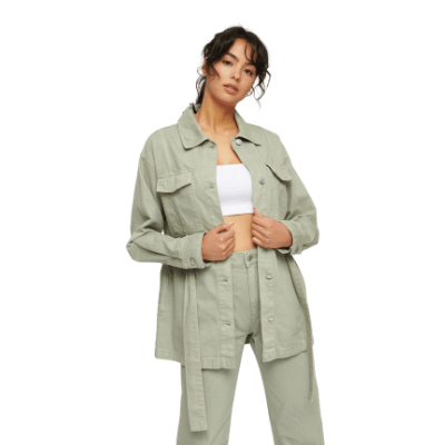 Belted Denim Shacket