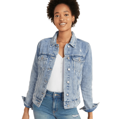 Distressed Jean Jacket for Women