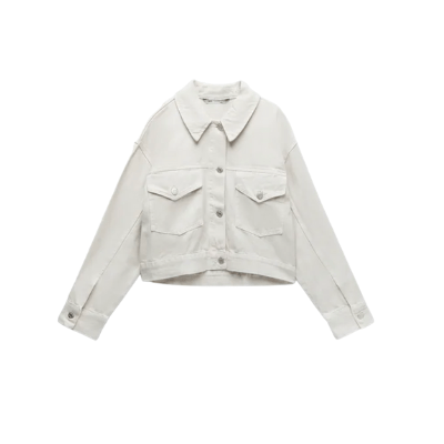 Solid Colour Denim Jacket