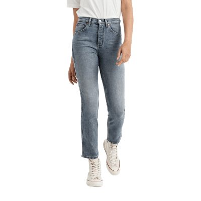 Midweight Denim High Rise Straight