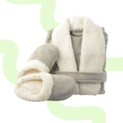 Plush Robe & Slipper Set in Gift Box