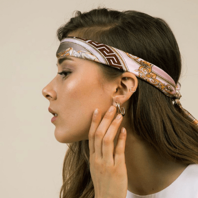 Pink Baroque Pure Silk Scarf