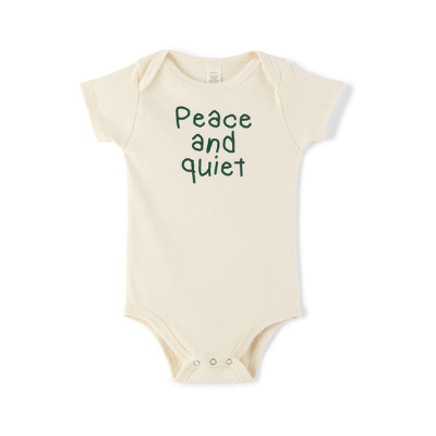 MUSEUM OF PEACE & QUIET SSENSE Exclusive Baby Beige Scribble Bodysuit