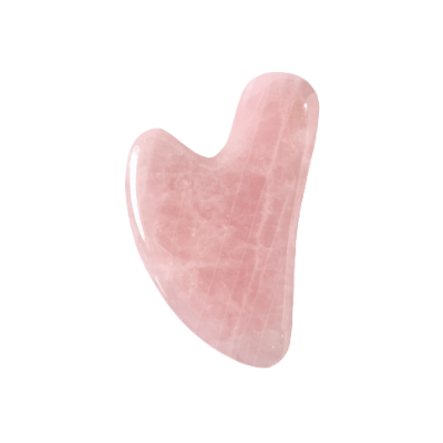 Happy Rose Quartz Heart Shaped Gua Sha